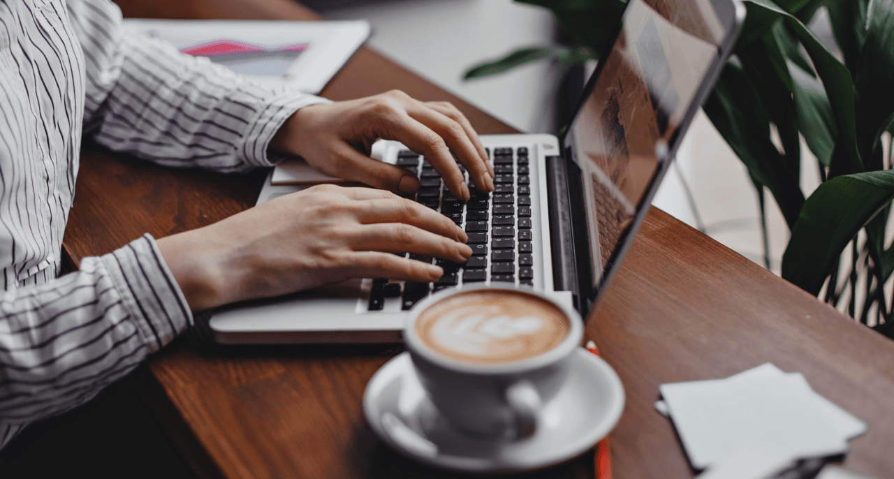 remote work from coffee shop