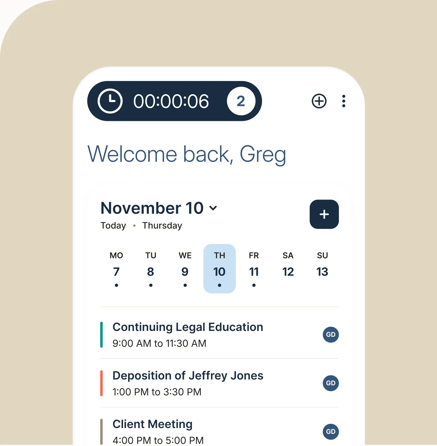 Tabs3 Connect mobile dashboard